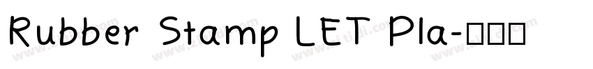 Rubber Stamp LET Pla字体转换